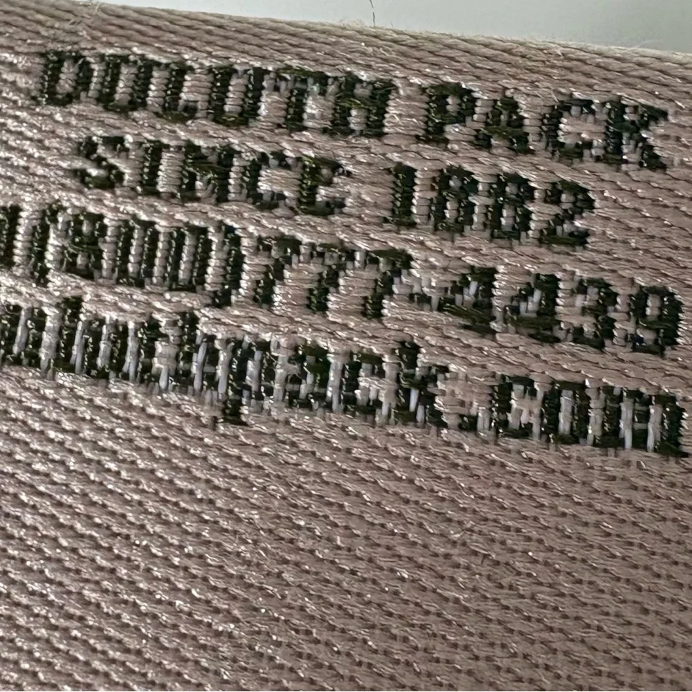 Duluth Pink Canvas Pack Sack Black Leather Trim Handcrafted in USA Rare Color